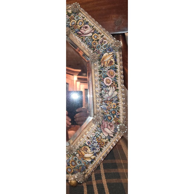 Antique Micromosaic Mirror From Italy For Sale - Image 11 of 15