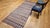 Vintage 1920s American Rag Runner, Handwoven Wool & Cotton Stripes, 4x9 For Sale - Image 4 of 16