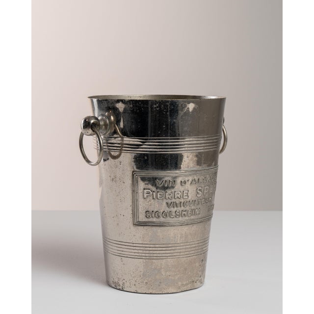 Metal Mid 20th Century France Silver Ice Bucket For Sale - Image 7 of 15