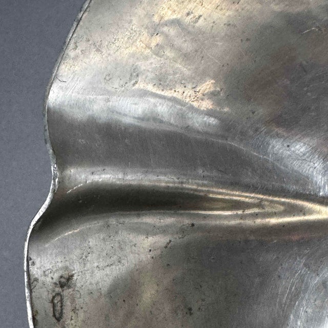 Silver Vintage Mid 20th Century Whitney Pewter 5 Petal Flower Bowl Signed Christian Murch Rockport For Sale - Image 8 of 12