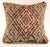 Moroccan Berber handwoven tribal throw pillow made from a vintage rug. The front and the back are made from a different...