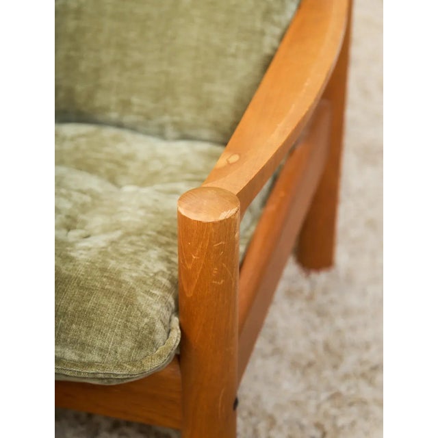 Mid 20th Century Styled After Danish Domino Mobler Teak Sofa, Newly Upholstered For Sale In Los Angeles - Image 6 of 12