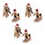 2020s Plush Ski and Sled Dog Ornament (Set of 6) For Sale - Image 5 of 5