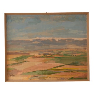 René Guinand, Landscape, Le Bernex in the Jura, 1955, Oil on Canvas For Sale