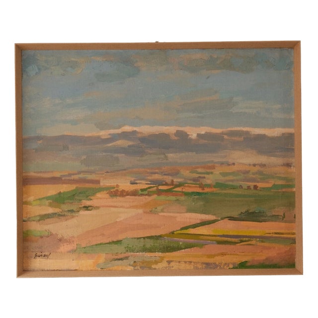 René Guinand, Landscape, Le Bernex in the Jura, 1955, Oil on Canvas For Sale