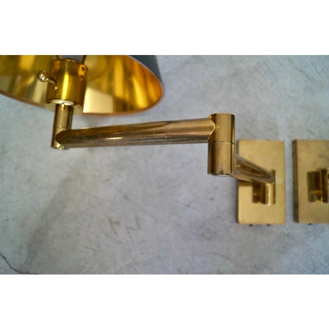 Metal 1960’s Mid-Century Hollywood Regency Brass Sconces by Chapman - A Pair For Sale - Image 7 of 12