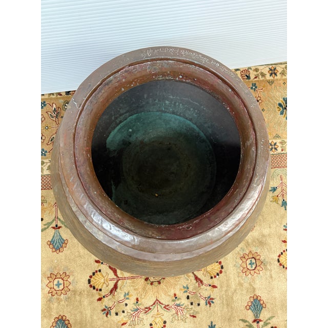 Metal Indian Copper Water Vessel, Antique For Sale - Image 7 of 12