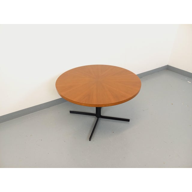 Tan Large Vintage Scandinavian Style Coffee Table in Teak and Black Metal, 1960s For Sale - Image 8 of 18