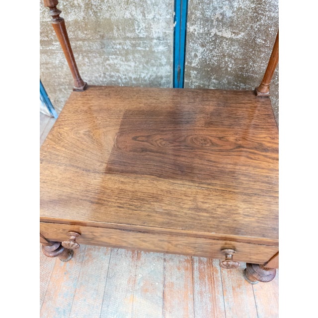 19th Century English Regency Rosewood Etagere Shelf With Gallery For Sale - Image 17 of 18