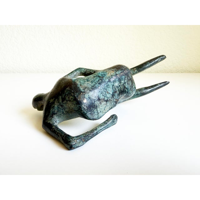 Bronze Reclining Figure in the Style of Henry Moore, Late 20th Century For Sale - Image 10 of 10