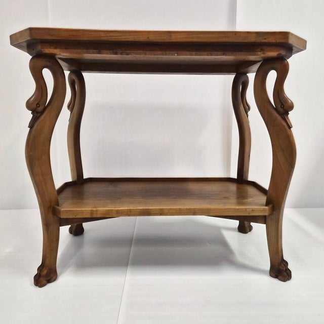 Good overall condition. Usual signs of wear. The wood has warped and shows some cracks, particularly on the lower shelf...