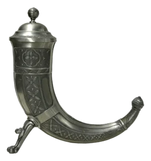 Pewter Decorative Cornucopia Shape Artistic Figure Art