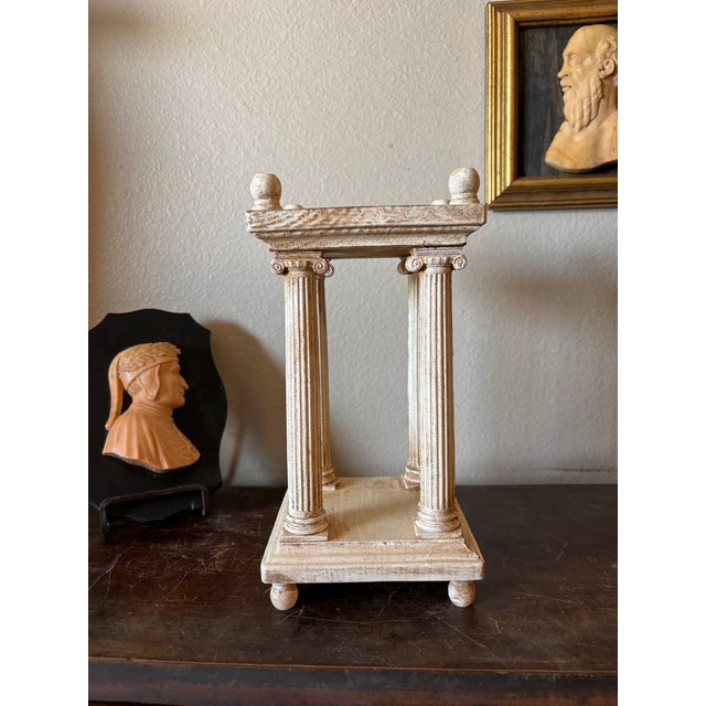 Vintage Pair of Italian Neoclassical Manner Grand Tour Revival Architectural Miniature Temples For Sale In Palm Springs - Image 6 of 9