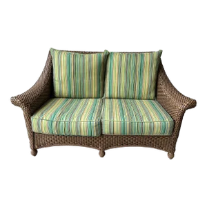 Tommy Bahama Weathered Resin Wicker Sofa