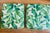 Shabby Chic Custom Made Armchair Cushions With Pillows Tropical Banana Leaves For Sale - Image 3 of 6