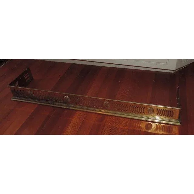 Antique English Edwardian Brass Fireplace Hearth Fender Chairish