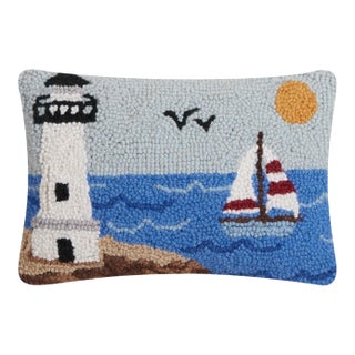 Lighthouse Hook Pillow, 8" x 12" For Sale