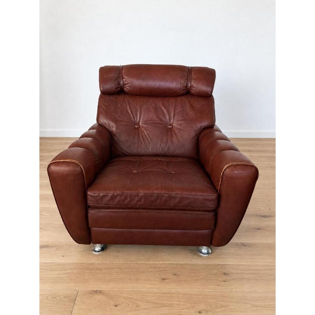 Vintage Burgundy Leather Lounge Chairs by Svend Skipper, Denmark For Sale - Image 11 of 11