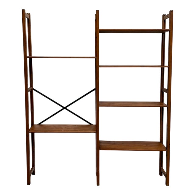 Modernist Bookcase in Pine, 1950s For Sale