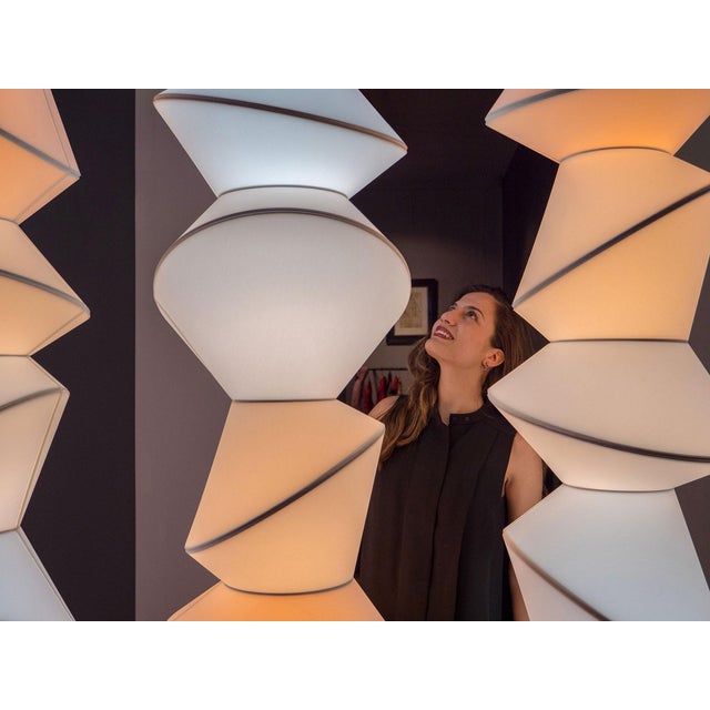 Textile Totem 2 Pieces Ceiling Lamp by Merel Karhof & Marc Trotereau For Sale - Image 7 of 15