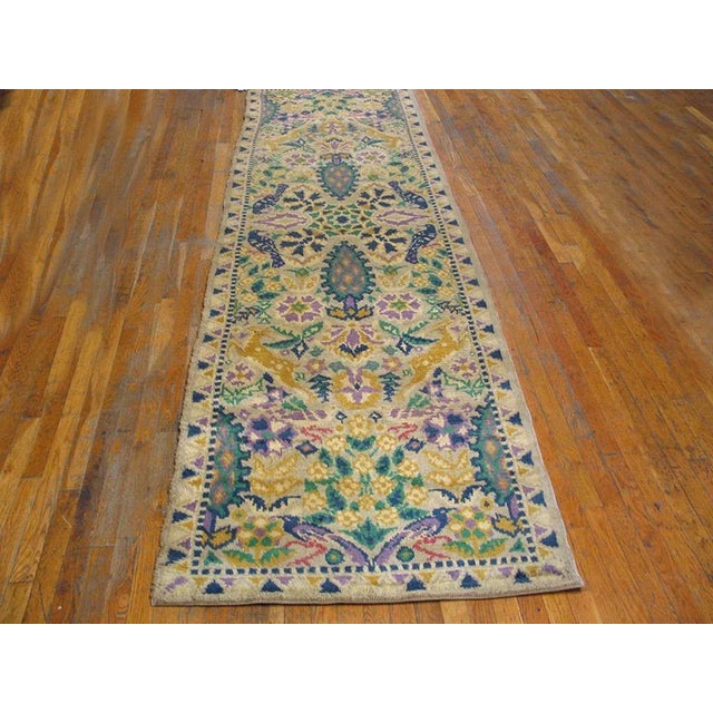 Arts & Crafts Early 20th Century Irish Donegal Arts & Crafts Carpet (3'6" x 11'2" -107 x 341 ) For Sale - Image 3 of 5