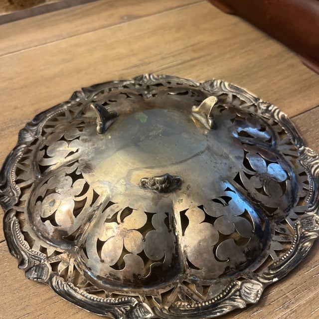 Antique Sterling Silver Plate For Sale - Image 4 of 7
