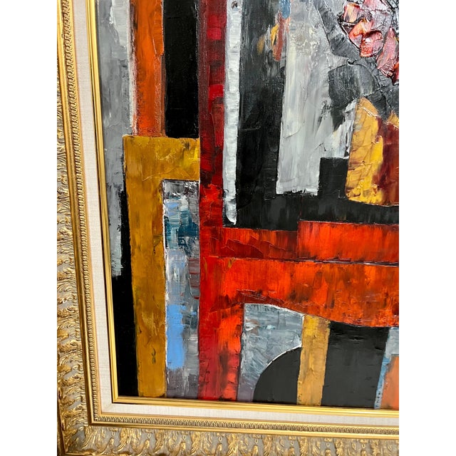 Tony Agostini, Large Modernist Colorful Atelier French Expressionist Oil Painting Tony Agostini, 1958 For Sale In Miami - Image 6 of 18