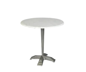 Art Deco Cast Iron & Marble Cafe Tables, 1930s