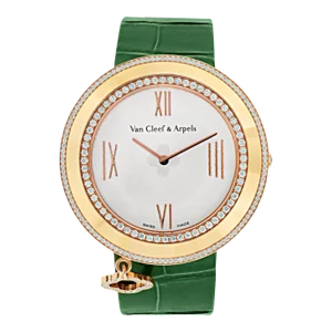 Van Cleef & Arpels Diamond 18k Gold Charms Watch