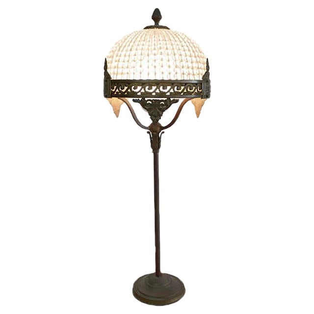 Iron Table Lamp with Crystal Top, Germany, 1930s For Sale