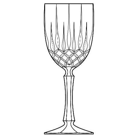 Gorham Vintage Gorham Regalta Cut Diamond, Faceted Stem Crystal Goblets, Set of 6 For Sale - Image 4 of 10