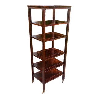 Late 20th Century Baker Milling Road Italian Mahogany 6-Tiered Etagere For Sale