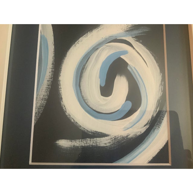 Modern Abstract Paintings, a Pair, Framed For Sale In New York - Image 6 of 9