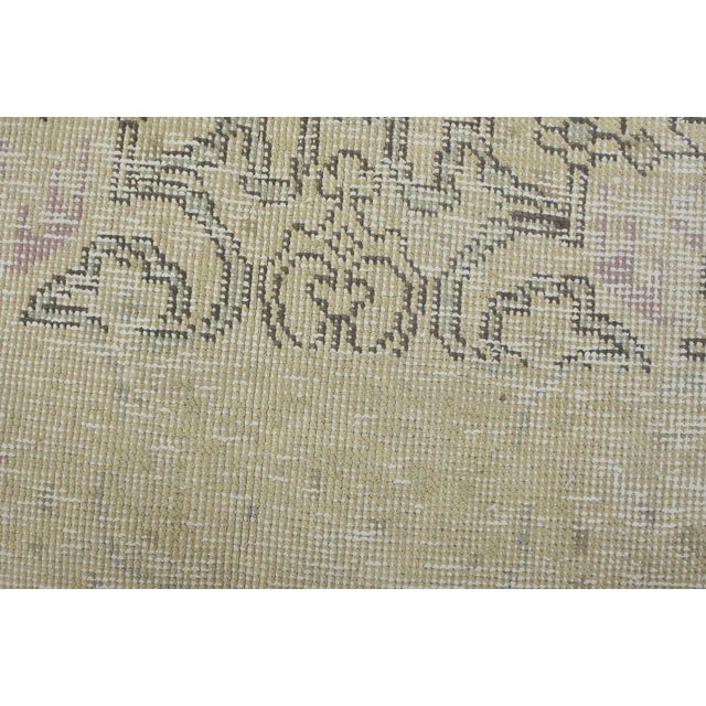 1980s Tabriz Rug 9’3” X 12’4” Beige Wool Vintage Distressed Hand-Knotted Carpet For Sale - Image 5 of 15