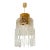 1970s Mid-Century Modern Brass and Murano Glass Chandelier For Sale