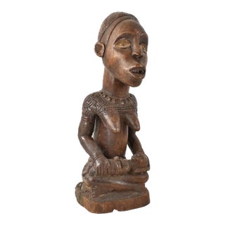 Early 20th Century Kongo Maternity Figure on Base Pearson Collection For Sale