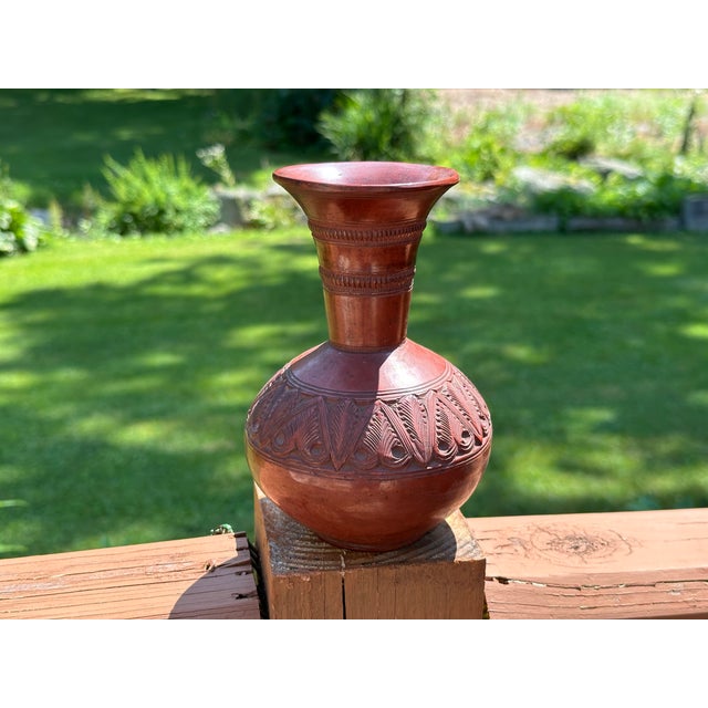 19th C Ottoman Terracotta Water Filter Vessel - Antique Tophane Islamic Redware Ceramic Qulla Jug For Sale - Image 11 of 11