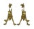 Mid-Century Brass Dragon Andirons - a Pair For Sale In Los Angeles - Image 6 of 6