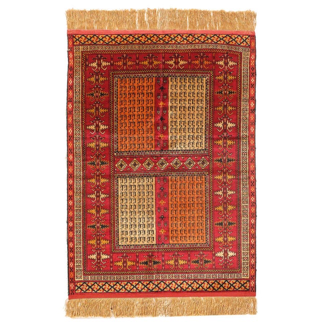 Pasargad DC Double-Sided Hand-Knotted Silk Quchan Rug For Sale - Image 4 of 6