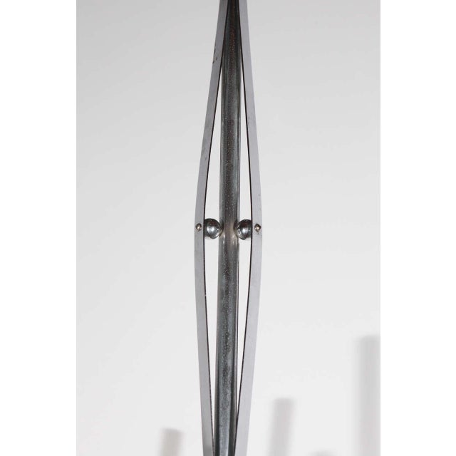 Modern 1940s French Modern Nickel Chandelier For Sale - Image 3 of 10