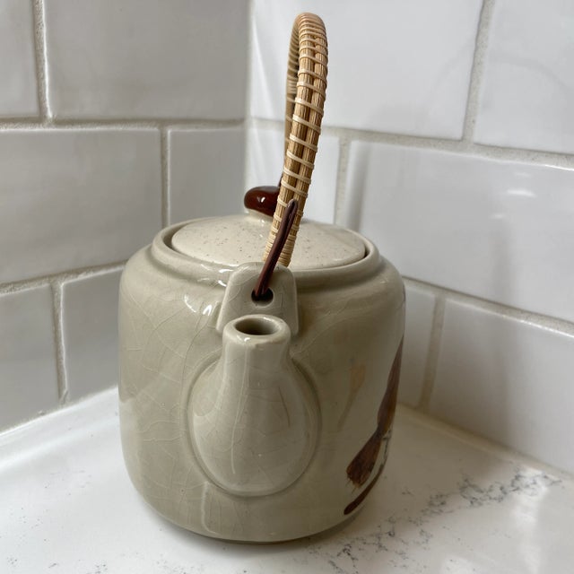 Ceramic Vintage Japanese Owl Tea Pot For Sale - Image 7 of 13