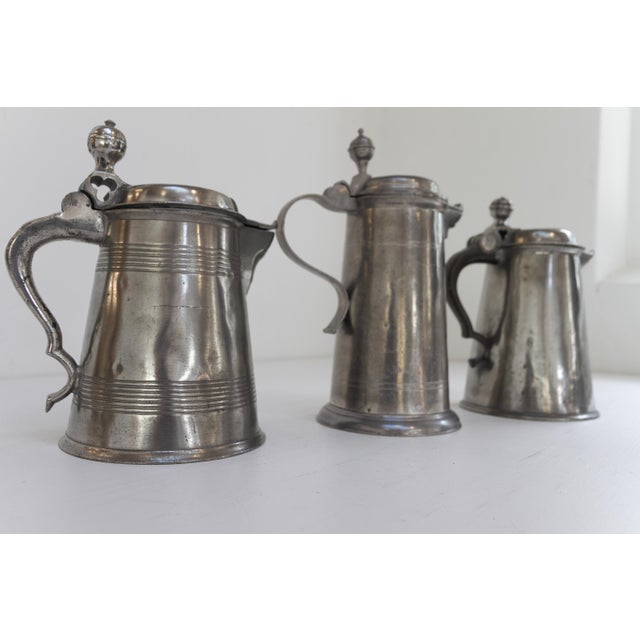 Antique Swedish Pewter Tankards, 1900s, Set of 3 For Sale - Image 12 of 18