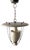 Italian Perforated Metal Pendant Lamp with Brass Details, 1940s For Sale