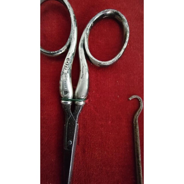 Early 20th Century Antique Sterling Sewing Kit For Sale - Image 5 of 8