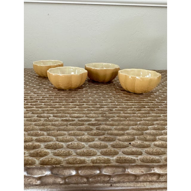 Modern Vintage Pumpkin Squash Ceramic Bowls For Sale - Image 3 of 13