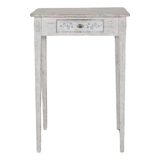 Swedish Painted Console Table with Drawer, circa 1880 For Sale