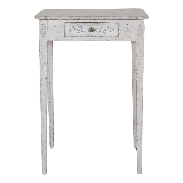 Swedish Painted Console Table with Drawer, circa 1880 For Sale