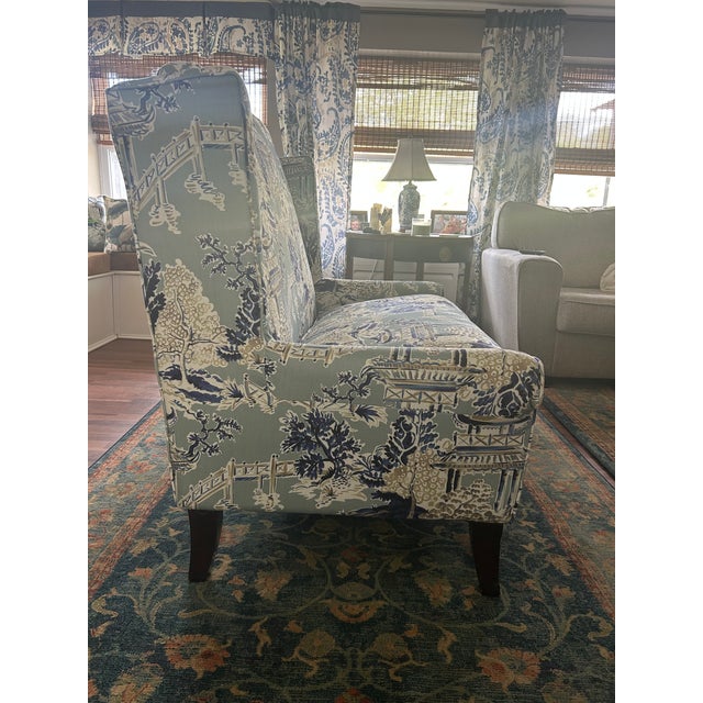 1980s Chinoiserie Custom Loveseat For Sale - Image 6 of 6