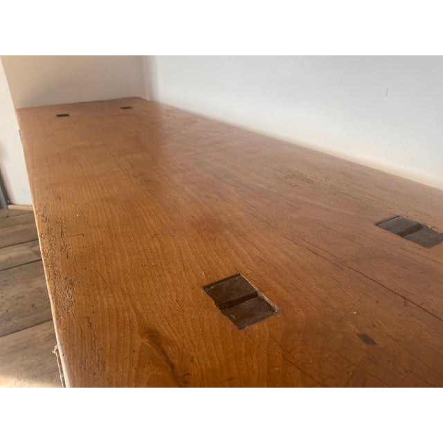 Large Antique Oak Bench For Sale - Image 15 of 18