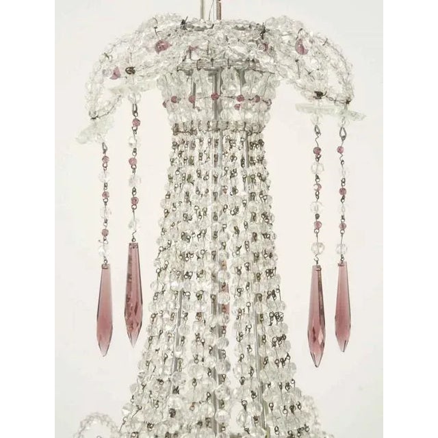 Vintage Italian Beaded Chandelier For Sale In Chicago - Image 6 of 13